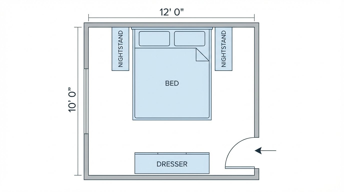 Bird's-eye floor plan — Layout 1 (Classic).