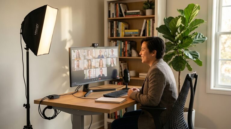 Home Office Lighting for Video Calls: Look Professional on Every Call